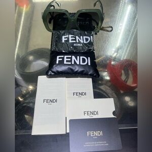 Fendi Diamond Acetate Square Glasses